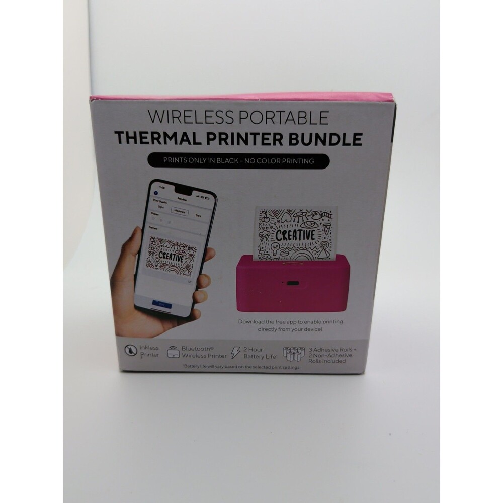 Core Innovations CTP500 Wireless Mini Portable Inkless Thermal Printer and Label